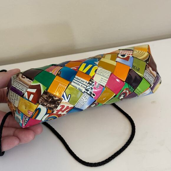 Colorful Candy Gum Wrapper Purse Shoulder Crossbody Bag Handmade Recycled Small - Picture 5 of 8